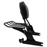 SCMOTO Adjustable Detachables Backrest Sissy Bar w/ Luggage Rack for Harley 2005-UP Softail Deluxe